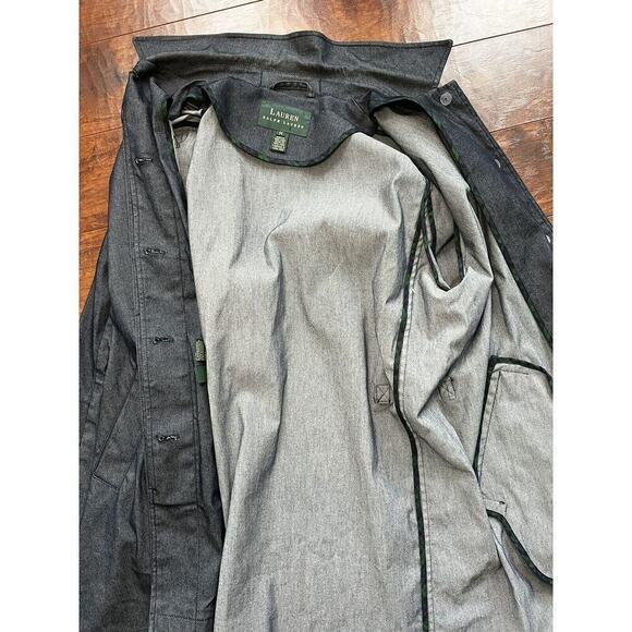 RALPH LAUREN Womens Button Front Long Sleeve Jean Jacket Coat M Blue - Picture 7 of 11